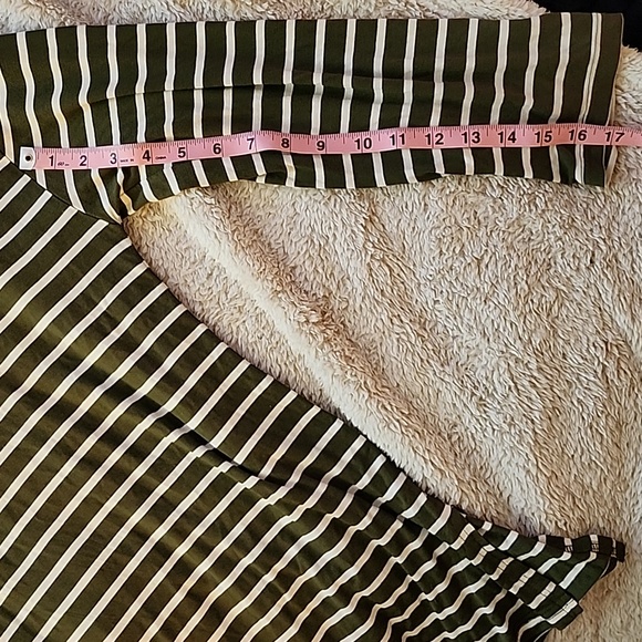 PIKO - SM Olive Green & White Striped Tunic Top/Dress - Picture 11 of 13